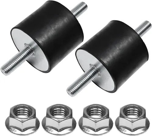 Miniatura 12 de 4 piezas M8 30 x 20 mm soportes de aislante de goma con un solo perno amortiguador con 4 piezas de tuercas de seguridad, soportes de aislamiento