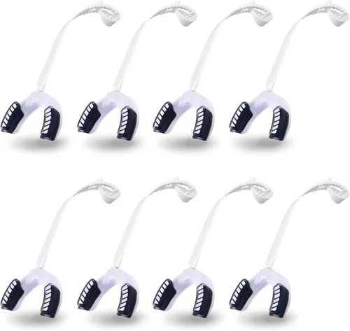 Miniatura 10 de 8 protectores bucales de fútbol juvenil con correa, protector bucal deportivo suave para fútbol, baloncesto, hockey, boquilla deportiva para niños