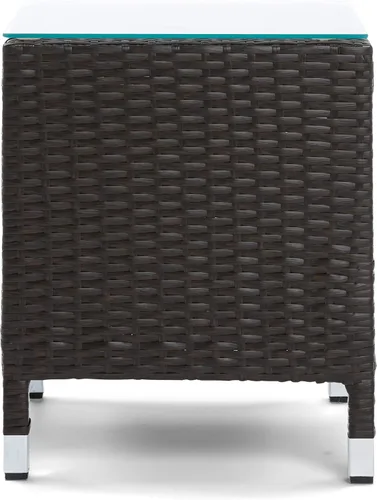 Miniatura 21 de Serta Laguna - Juego de muebles de patio para exteriores, 5 piezas, sillas reclinables de mimbre marrón con otomanas, cojines y mesa auxiliar