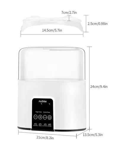 Miniatura 7 de Calentador doble de biberones de 24 horas, modo constante para todos los biberones, calentador de leche materna para bebés, calentamiento