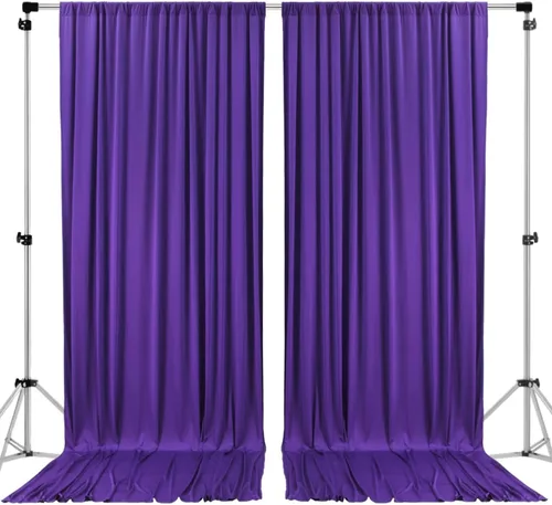 Miniatura 21 de AK TRADING CO. Cortinas de telón de fondo de poliéster IFR de 10 pies x 8 pies con bolsillos para varillas - Cortinas para decoración de ventana