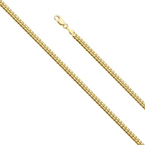Miniatura 2 de Wellingsale 14K Solid Gold Miami Cuban Link Curb Chains (Select Options)