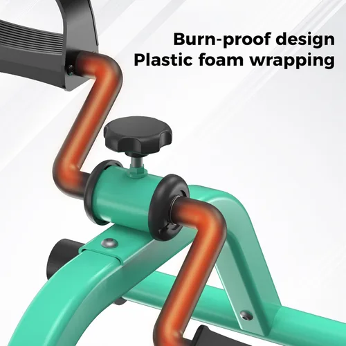 Miniatura 5 de RYGEO Mini bicicleta estática para ejercicios de recuperación de piernas y brazos, bicicleta de piso ligera y portátil Verde