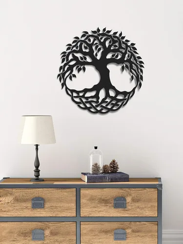 Miniatura 2 de Hencely Arte de pared de metal del árbol de la vida, escultura de pared, ilustraciones decorativas para la pared