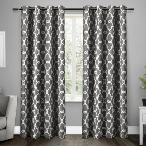Miniatura 24 de Exclusive Home Gates panel de cortinas en par para ventana, con arandelas en la parte superior, para oscurecimiento de habitación, tejidas
