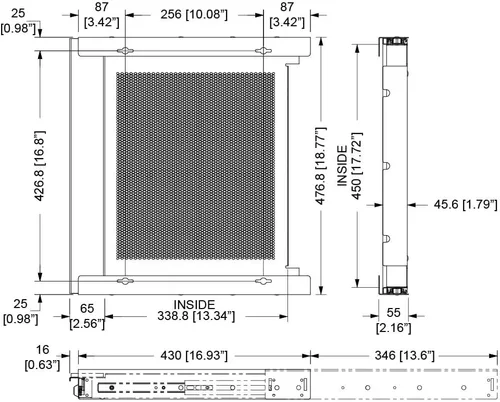 Miniatura 3 de Penn Elcom Cajón para laptop debajo del escritorio, con cerradura, para portátiles de 17" - Cajones de seguridad deslizantes premium - Modelo Negro