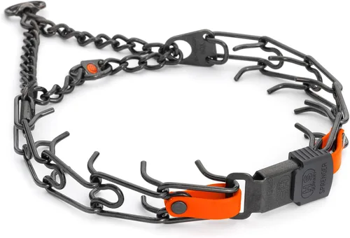 Miniatura 26 de Collar para Perro Herm Sprenger de Acero Inoxidable Negro con Hebilla de Liberación Rápida ClicLock y Inserción de Biothane Collar de Entrenamiento