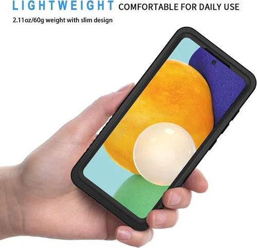 Miniatura 2 de Lanhiem Funda para Samsung Galaxy A52, IP68 impermeable a prueba de polvo con protector de pantalla integrado, funda protectora de cuerpo completo
