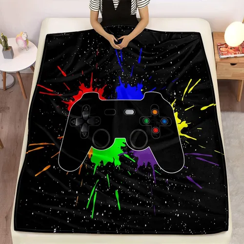 Miniatura 3 de lirs Bedding - Manta de juegos de 60 x 50 pulgadas súper suave, forro polar, regalo para sofá para niños, adolescentes, videojuegos (MT-A01, 60 x 50)