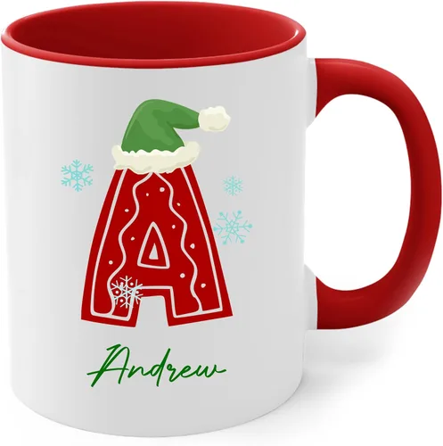 Miniatura 9 de Tazas de café con iniciales de Navidad 2025, taza con monograma, tazas de Navidad personalizadas con nombres, taza para niños, tazas de café, tazas