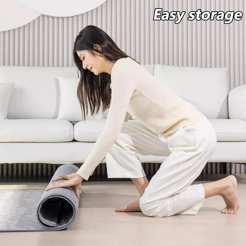 Miniatura 8 de Graphene Heated Carpet Mat, Adjustable Temperature Electric Floor Rug with 12-Hour Timer, Indoor Area Rug for Living Room, 150x200cm (59x78.7'')