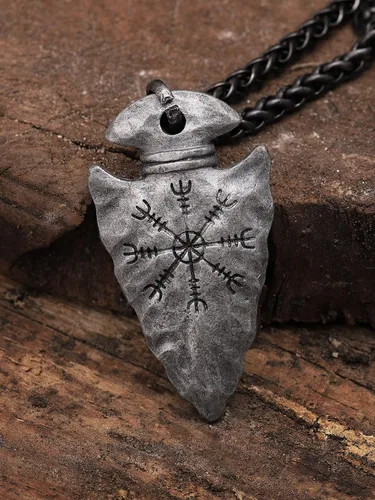 Miniatura 3 de HAQUIL Joyería vikinga collar con colgante de talismán vikingo de acero inoxidable de hierro forjado antiguo regalo de joyería vikinga para hombres