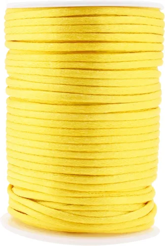 Miniatura 116 de Mandala Crafts Cordón de Satén de Nailon 2mm Cordón Rattail Champagne - 100 Yardas Cordón de Nailon Chino para Nudos Cordón de Seda Cola de Rata