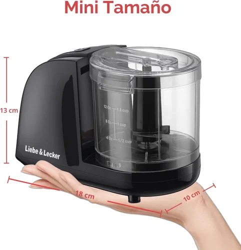 Miniatura 5 de Liebe&Lecker Mini procesador de alimentos, mini picadora de 1.5 tazas para cortar verduras, ajo, cebolla y carne Vegetable Chopper For Onions
