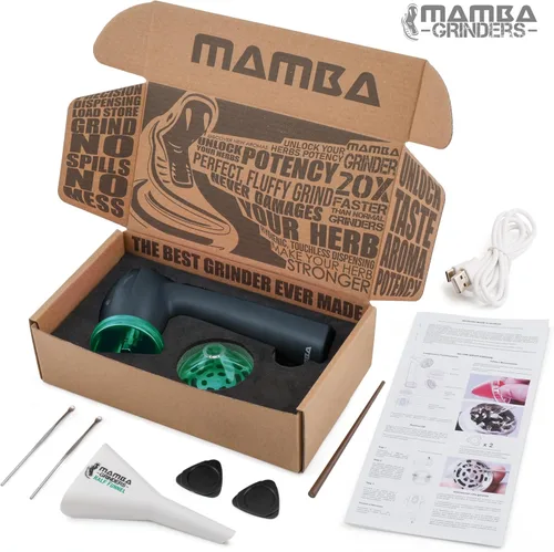 Miniatura 6 de Mamba Molinillos eléctricos - Molinillo de especias y hierbas recargable por USB, molinillo de metal portátil de 0.04 oz para hierbas, molinillo