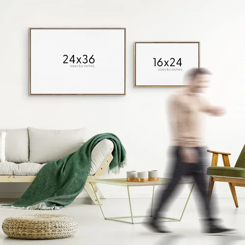 Miniatura 6 de SIGNWIN Lienzo enmarcado para pared, nubes blancas sobre el mar azul marino, pintura al óleo del océano costero, primer plano abstracto, moderno