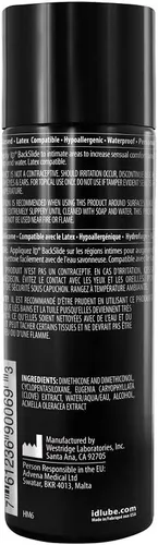 Miniatura 2 de Id BackSlide - Lubricante anal suave a base de silicona para un deslizamiento duradero, lubricante de silicona premium y lubricante personal