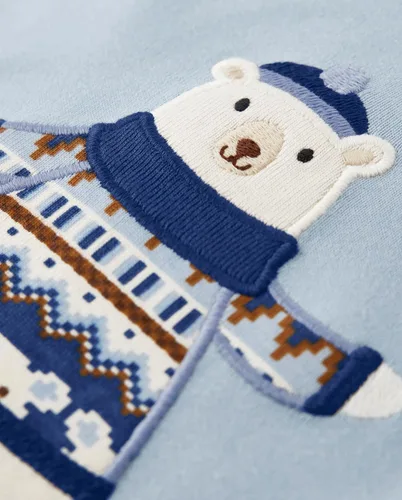 Miniatura 33 de Gymboree Conjunto de pijama unisex de algodón de Navidad de 2 piezas, niño grande, niño pequeño, gimnasio para bebé