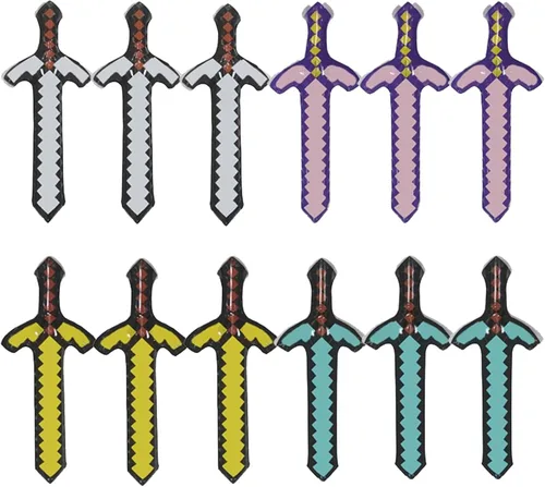 Juguetes inflables de gran tamaño espada Party, paquete de 12 en cuatro colores, recuerdos de fiesta, accesorios de juego de rol para, recuerdos de