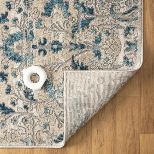 Miniatura 10 de LUXE WEAVERS Alfombra de área azul floral vintage 4x5