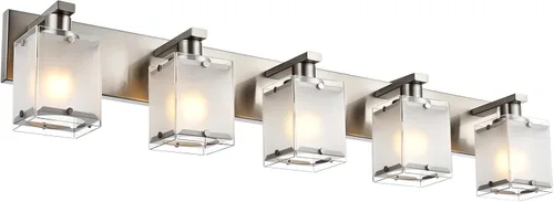 Miniatura 10 de Lámpara de pared negra de WINSHEN, lámpara de tocador de baño de 2 luces, lámpara de montaje en pared sobre espejo para dormitorio, estudio, sala