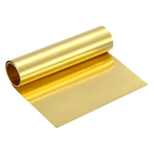Miniatura 49 de uxcell Rollo de lámina de latón, 40 x 2 x 0.016 pulgadas, rollo de lámina de latón intermitente de metal para manualidades, reparaciones