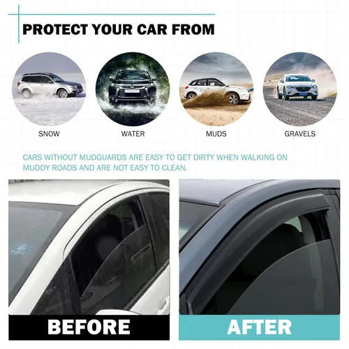 Miniatura 3 de Protectores de lluvia para ventanas compatibles con Toyota Prius 2010, 2011, 2012, 2013, 2014, 2015, accesorios para Toyota Prius, viseras