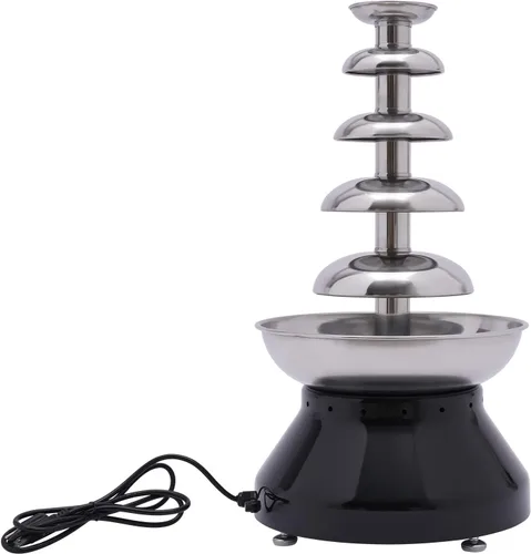 Miniatura 4 de Máquina de fuente de chocolate comercial de 5 niveles, derretidor de chocolate de acero inoxidable de gran capacidad de 7 libras con control preciso
