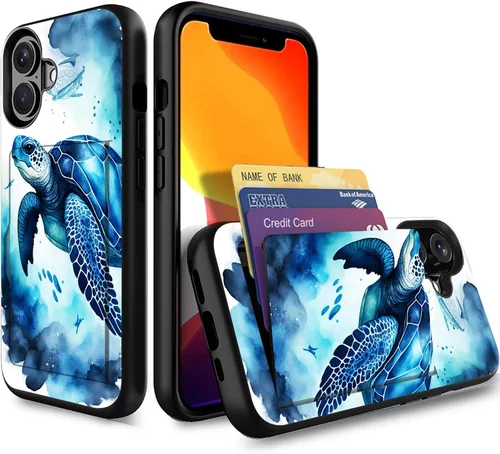 Miniatura 72 de Funda para iPhone Air, funda tipo cartera con ranura para tarjeta oculta, a prueba de golpes, TPU y PC, funda protectora de doble capa para iPhone