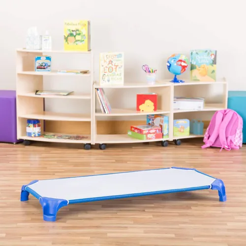 Miniatura 10 de Sprogs Cunas de guardería apilables de tamaño estándar resistentes para niños y niños pequeños, cunas de preescolar para apilamiento en el aula