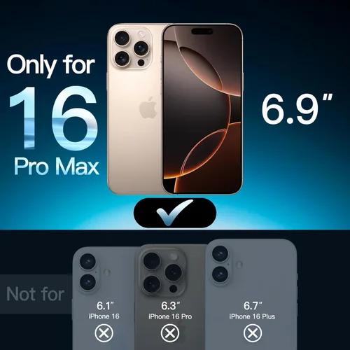 Miniatura 2 de JETech - Protector de pantalla para iPhone 16 Pro Max de 6.9 pulgadas, película de vidrio templado con herramienta de fácil instalación, compatible