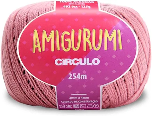 Miniatura 47 de Circulo Amigurumi Yarn, 100% Algodón Virgen Brasileño Mercerizado para Crochet y Tejido, Soft Art - Hilo de Peso Deportivo, 4.4 oz, 278 yardas