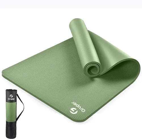 Miniatura 9 de Gruper Esterilla de yoga antideslizante NBR extra gruesa, 72 pulgadas de largo x 32 pulgadas/24 pulgadas de ancho x 0.6 pulgadas de grosor