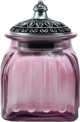 Miniatura 13 de SOCOSY Tarro de cristal transparente vintage para dulces con tapa, tarro de comida, tarro de nueces, caja de joyería, tarros de dulces de boda