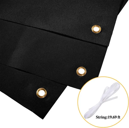 Miniatura 3 de Pancartas grandes en blanco y letreros negros de 2 x 6 pies, pancarta de sublimación para decoración de bricolaje con cuerda para colgar en la pared