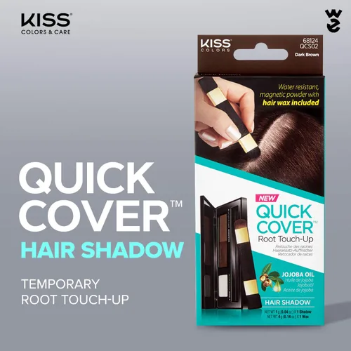Miniatura 2 de KISS Cubierta rápida para retoque de raíces, sombra de cabello, marrón oscuro QCS02