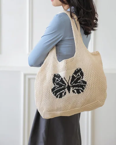 Miniatura 11 de Bolsas de ganchillo para mujer, bolsa de mano de playa de verano, bolsa de hombro de gran capacidad, bolsa de hobo estética, bolsa de punto, bolsa