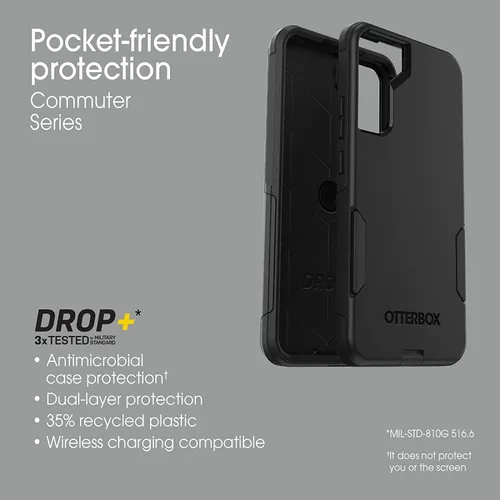 Miniatura 5 de OtterBox Commuter Series - Funda para Samsung Galaxy S22+ (solamente), embalaje no minorista, Rock Skip Way (azul)