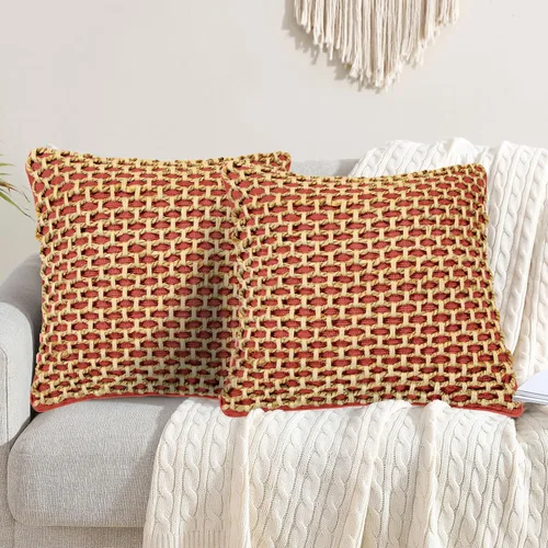 Miniatura 14 de Boho Living Jada Cojín Decorativo, Incluye Acento, Diseño Tejido Premium, Decoración de Sala de Estar, (1) Funda de Cojín de 20" x 20" con Relleno
