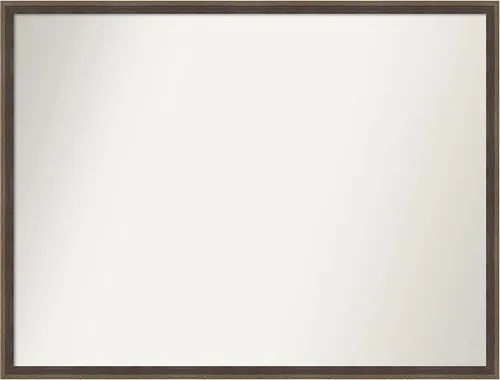 Miniatura 8 de Amanti Art Brown Bathroom Mirror for Over Sink, 23x41 Custom Made Hardwood Wedge Mocha Rectangle Vanity Mirror, Large Modern Wood Frame, Hangs