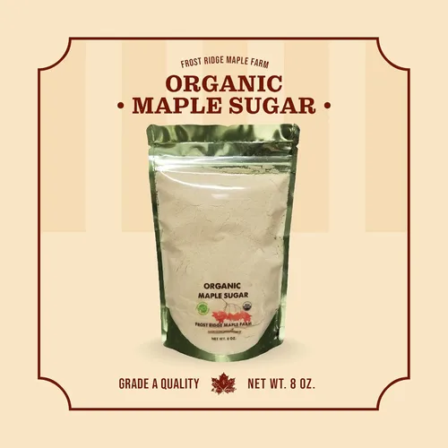 Miniatura 3 de Frost Ridge Maple Farm Azúcar de arce orgánico granulado en polvo, grado A, 8 onzas.