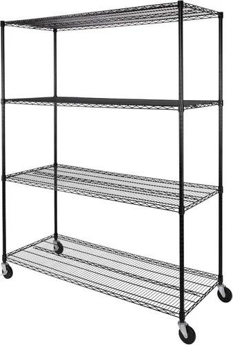 Seville Classics UltraDurable - Unidad de almacenamiento de estante de alambre de acero sólido NSF resistente, organizador para garaje, almacén,