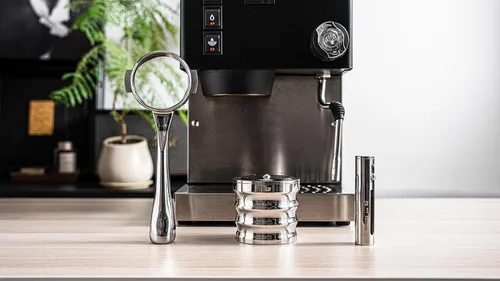 Miniatura 9 de CafeSing COD - Portafiltro espresso de 2.283 in, acero inoxidable, 180° horizontalmente plano, sin fondo, 2 orejas