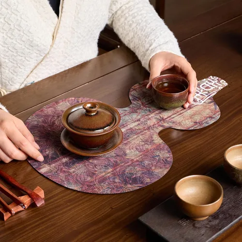 Miniatura 3 de Extra Long 2-Piece Table Runner Set 118, Waterproof Banquet Table Decor, Double Sided Event Cloth, Heavy Duty Tea Mat, Washable Reversible Brocade