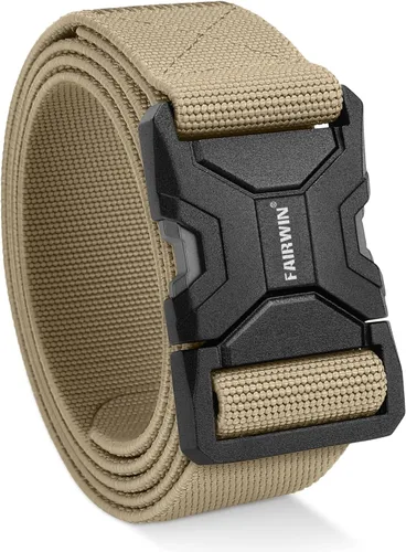 Miniatura 10 de FAIRWIN Tactical Belt Men, 1.5" Stretch Nylon Web Military Hiking Rigger Work Belts with Quick-Release Seatbelt Buckle