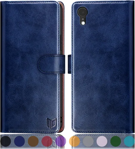 Miniatura 13 de SUANPOT Funda de piel tipo cartera para iPhone XR 6.1 (no XS 5.8 pulgadas, XS Max 6.7 pulgadas) con bloqueo RFID, tarjetero de crédito, funda