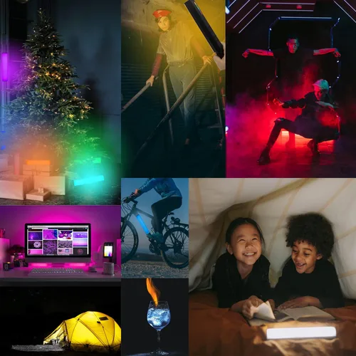 Miniatura 6 de Paquete de 2 varitas de luz RGB de mano W200, iluminación LED, luz de mano, luz de fotografía, Vlog con magnético CRI95+ 2500K-9000K batería