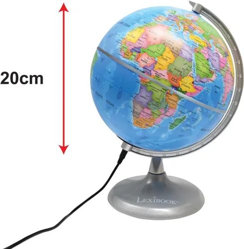 Miniatura 3 de Lexibook Planetario globo luminoso, STEM, globo 2 en 1 durante el día, mapa de constelación por la noche, azul/negro, NLJ185EN