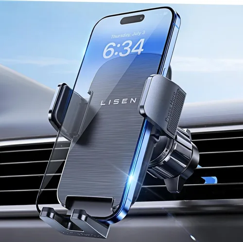 LISEN Soporte de Teléfono para Automóvil 2025, Soportes de Teléfono para Tu Automóvil [Compatible con Fundas Gruesas] Soporte de Teléfono para