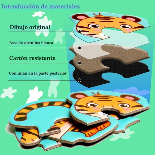 Miniatura 7 de Rompecabezas magnéticos para niños de 1 a 3 años, rompecabezas de viaje para niños de 2 a 4 años, juguete de actividades con animales para niños